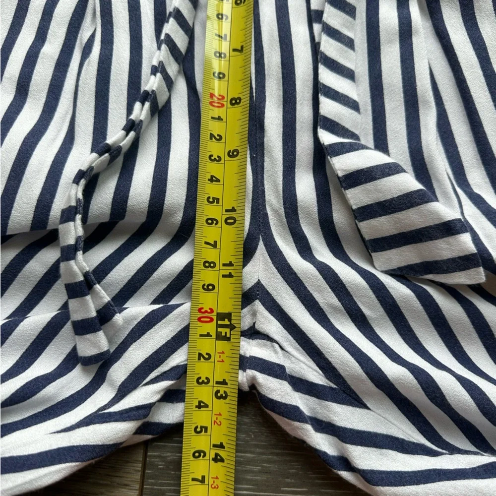 Mayoral Girls High Waist Paper Boy Mayoral Navy Stripe‎ Pleated Pants Size 14